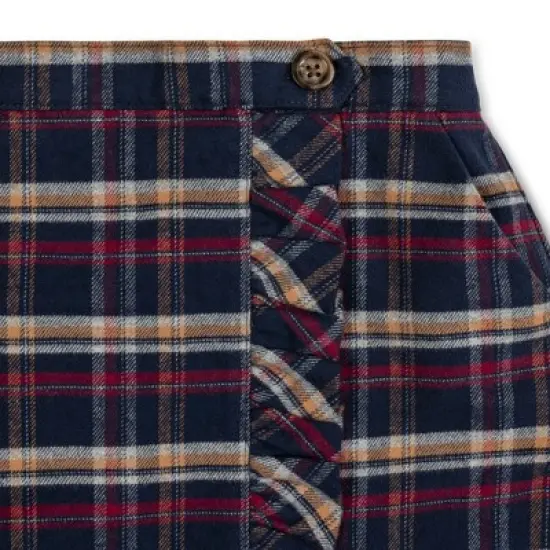 Hope & Henry Girls' Flannel Pull-On Ruffle Skirt, Infant image {1}