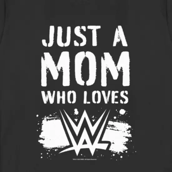 Women's WWE Just a Mom Who Loves WWE T-Shirt image {1}