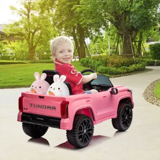 12V Ride on Car for Kids, Licensed Toyota Ride on Truck, Battery Powered Electric Car with Remote Control, LED Lights, Ride On Toys for Boys Girls image {9}