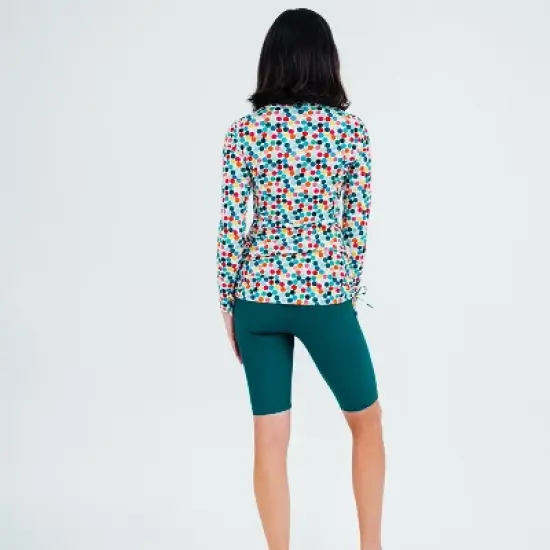 Calypsa Half-Zip Nora Swim Top image {1}