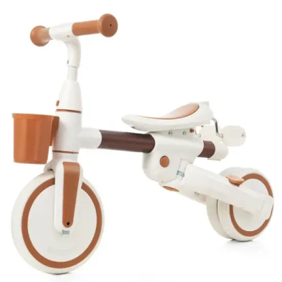 LOVSON 7-in-1 baby tricycle, equipped with removable push bar and footrest, sun canopy, safety guardrail, (suitable for babies aged 1-6 months) image {8}