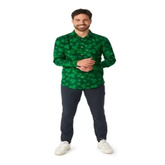 Suitmeister Men's Party Shirt - St. Pats Green image {2}