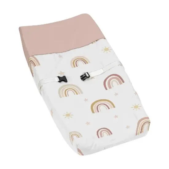 Sweet Jojo Designs Girl Changing Pad Cover Boho Rainbow Collection image {5}