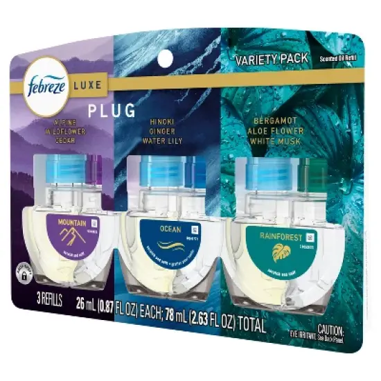 Febreze Plug Triple Air Freshener Refills - Mixed Elemental - 2.63 fl oz/3ct image {13}