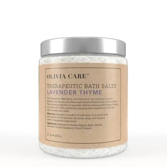 Olivia Care Bath Salt - Lavender Thyme - 21oz image {3}