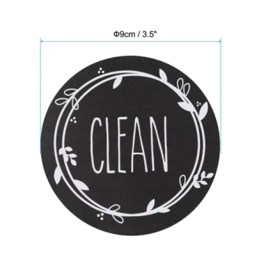 Unique Bargains Dual Side Round Dishwasher Clean Dirty Sign Magnet 2 Pcs image {1}