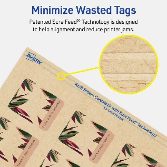 Avery Rounded Jewelry Tags, 1-1/2" x 2", Kraft Brown, 150 Total image {6}