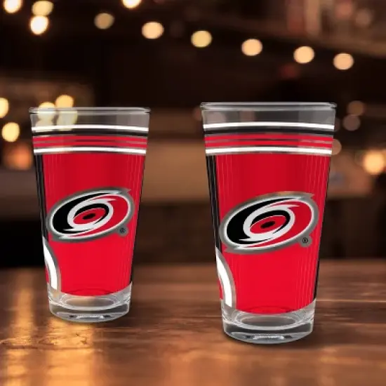 NHL Carolina Hurricanes 2pc Pint Glass Set image {2}