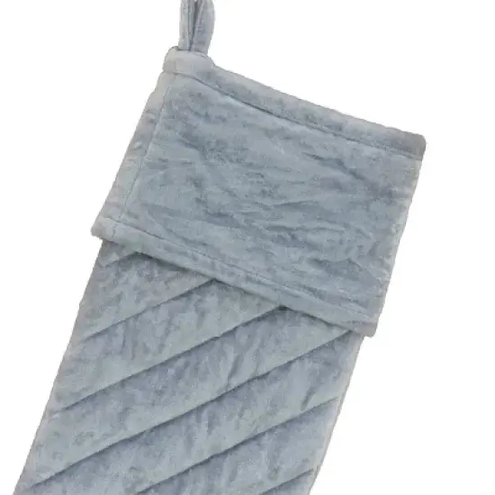 10" Silver HGTV Home Collection Quilted Christmas Stocking - National Tree Company image {2}
