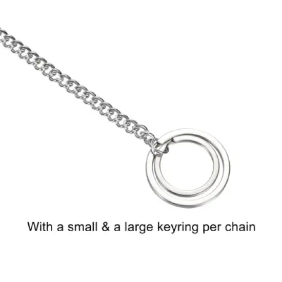 Unique Bargains Detachable Metal Smooth Convenient Keychain Lanyard with Clasps image {3}