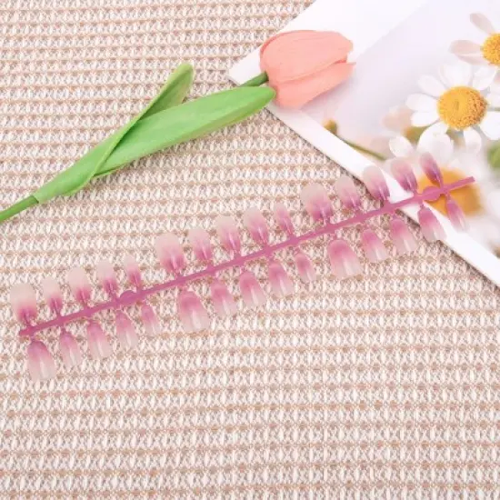 Unique Bargains Crescent Short Coffin Fake Nails 1 Pc image {4}