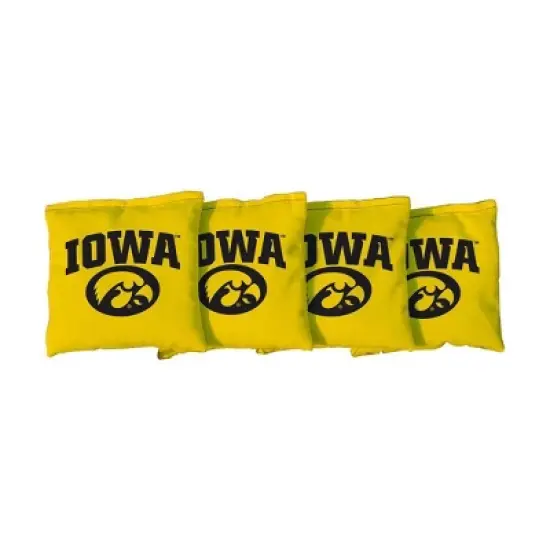 NCAA Iowa Hawkeyes Corn-Filled Cornhole Bags Yellow - 4pk image {1}