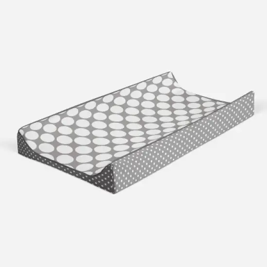 Bacati - MixNMatch Gray Large Dots Changing Pad Cover image {6}