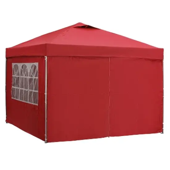 Ainfox 10'&times;10' Pop-up Canopy Tent Portable Gazebo With Sidewalls image {8}