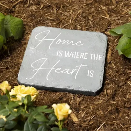 Pavilion Gift Company - Home Is Where - 7.75" x 7.75" Garden Stone - Stepping Stones and Pathways image {1}