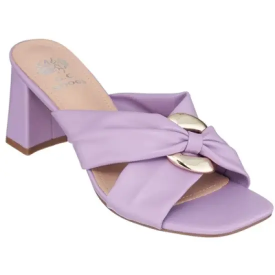 GC Shoes Zane Knotted Cross Strap Block Heel Sandals image {8}