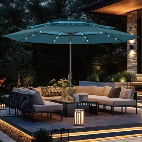 Captiva Designs 10ft Vented Patio Umbrella with 8 Sturdy Ribs for Garden, Poolside & Lawn image {18}