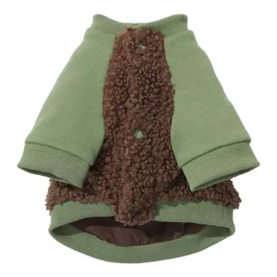 BARK Home Varsity Dog Jacket - Green image {6}