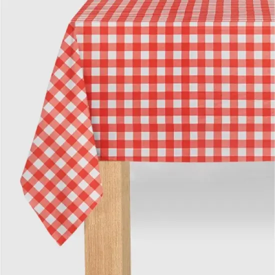 Coterie Party Red Gingham Paper Tablecloth image {2}