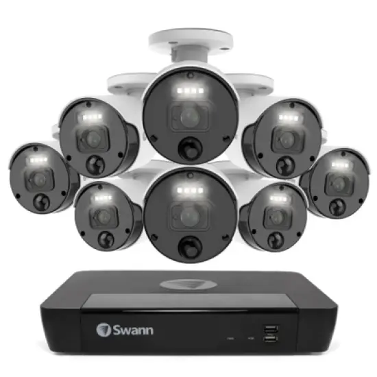 Swann NVR Security System, Round Master Bullet Cameras, 87680 Hub, Black image {8}