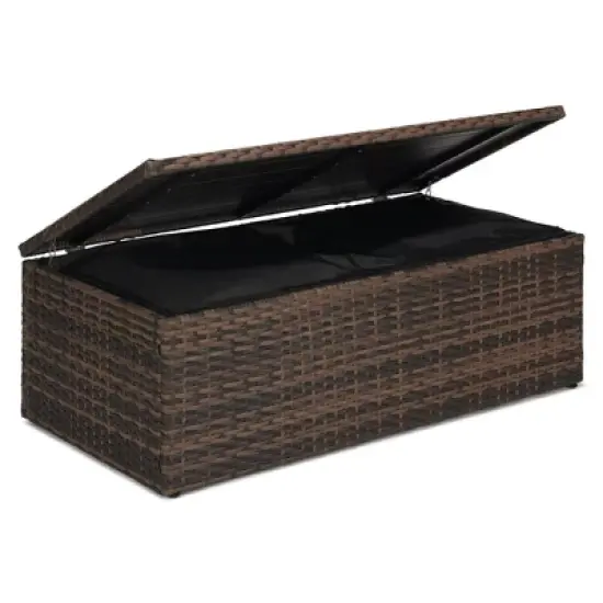 6pc Wicker Outdoor Conversation Set with Cushions - Orange - EDYO LIVING image {10}