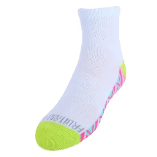 Fruit of the Loom Girl's Active Cushioned Ankle Socks (Pack of 6) image {2}