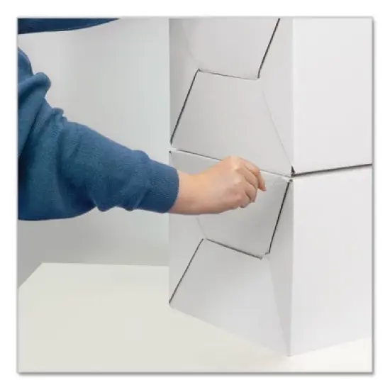 Bankers Box STOR/DRAWER STEEL PLUS Extra Space-Savings Storage Drawers, Letter Files, 14" x 25.5" x 11.5", White/Blue, 6/Carton image {4}