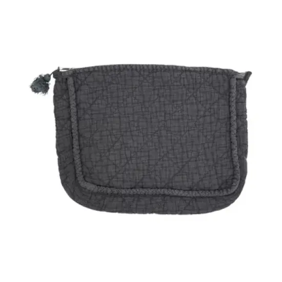 Saro Lifestyle Soft Cotton Quilted Cosmetic Bag image {7}