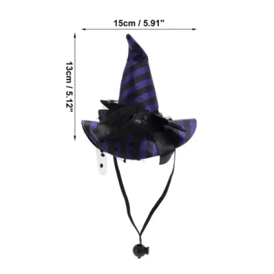 Unique Bargains Halloween Pet Holiday Headdress 5.12"x5.91" Purple image {3}