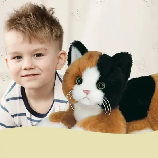 Bearington Collection Callie Plush Stuffed Animal Calico Cat, 15" image {5}