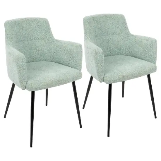 Set of 2 Andrew Contemporary Dining Accent Chairs - Lumisource image {9}