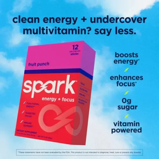 Spark Energy + Focus Drink Mixes Box - Fruit Punch - 3oz/12ct image {3}