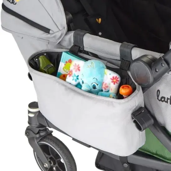 Larktale caravan coupe - Compact 2-Seater Stroller Wagon with Small Fold - Adjustable Canopies Included - Gray/Blue image {5}