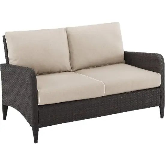 HomeStock Kiawah Outdoor Wicker Loveseat image {10}