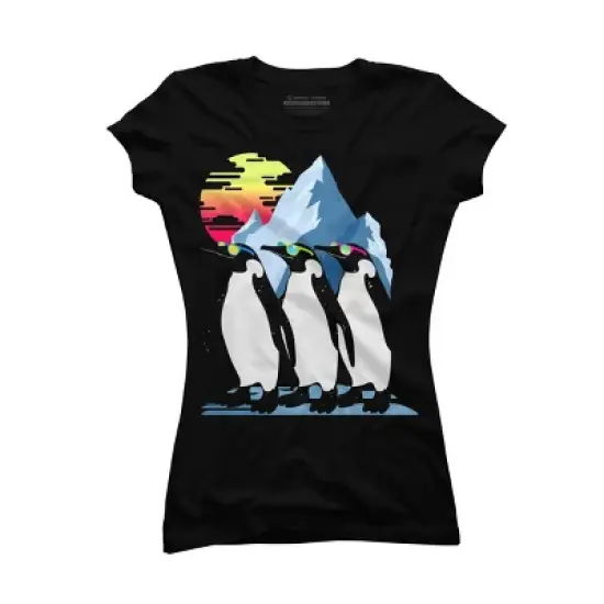 Junior's Design By Humans North Pole Summer By clingcling T-Shirt image {3}