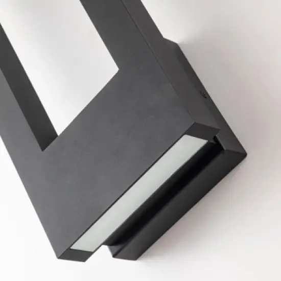 LLHZSY 2-Light 24W Matte Integrate LED Outdoor Wall Light Fixture 14 4/5" Exterior Light Fixture for Post Porch Yard Patio image {5}