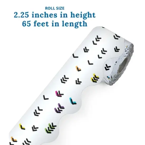 Carson Dellosa Education 65' Rainbow Doodles Rolled Scalloped Bulletin Board Borders (1 roll) image {2}