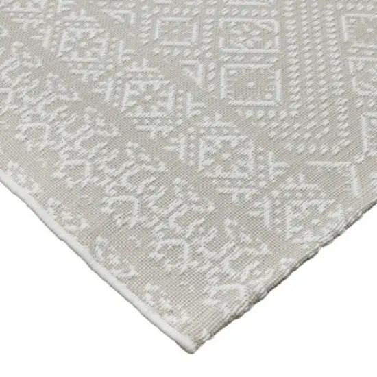 5' x 7' Double Diamond Outdoor Rug Silver - Threshold&trade; image {3}