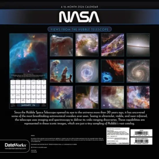 Trends International 2026 NASA Galaxies 12"x12" Wall Calendar image {3}