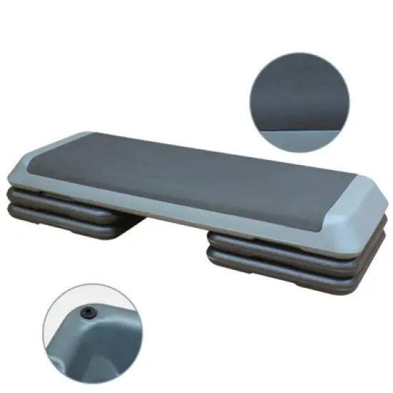 Dexmalle Adjustable Aerobic Step Workout Step with 4 Risers Fitness image {3}