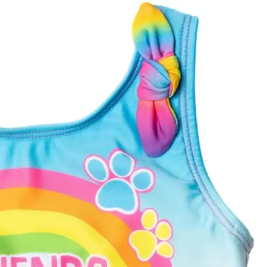 Paw Patrol Rubble Marshall Chase Girls Rash Guard Tankini Top and Bikini Bottom 3 Piece Swimsuit Set Little Kid  image {6}