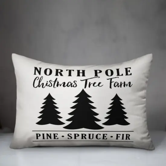 Creative Products North Pole Christmas Tree Farm 14x20 Indoor / Outdoor Pillow image {2}