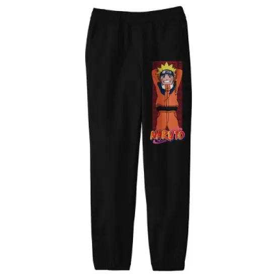 Naruto Character Pose and Title Logo Youth Black Graphic Sweats image {3}
