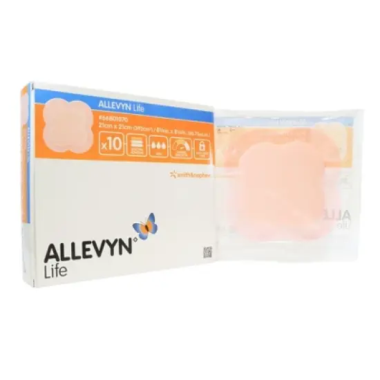 Smith & Nephew 66801070 Allevyn Life Dressing 8 1/4 in. X 8 1/4 in. (Each) image {1}