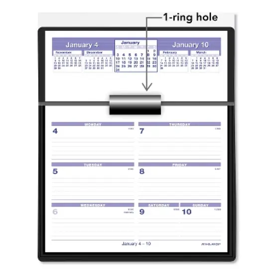Flip-A-Week Desk Calendar and Base, 7 x 5.5, White Sheets, 12-Month (Jan to Dec): 2026 image {3}