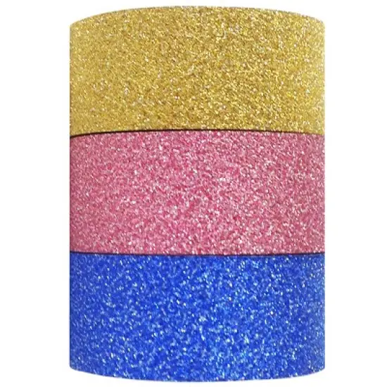 Wrapables Glamorous Glitter Japanese Washi Masking Tape (Set of 3) image {1}