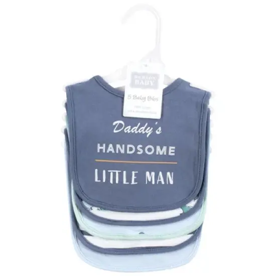 Hudson Baby Unisex Cotton Bibs, Pastel Dino, One Size image {1}