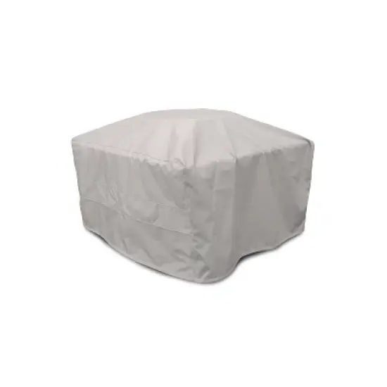 POLYWOOD 42" Fire Pit Table: Square White, Stainless Steel Burner, Weatherproof & UV-Resistant image {2}