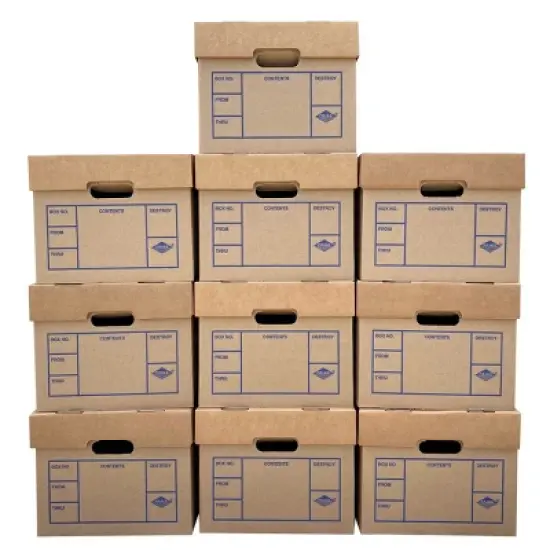 UBMOVE File Storage Boxes 15" x 12" x 10" inches, 10 Pack image {3}
