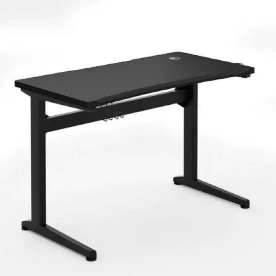 Costway Gaming Computer Desk Carbon Fiber Surface w/Mousepad Cup Holder Headphone Hook image {9}